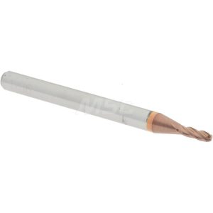 ACCUPRO Ball End Mill: 0.0625" Dia, 0.1875" LOC, 4 Flute, Solid Carbide 07767346