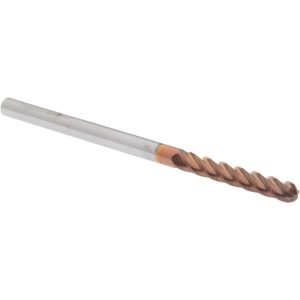 ACCUPRO Ball End Mill: 0.125" Dia, 0.75" LOC, 4 Flute, Solid Carbide 07767429