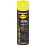 RUST-OLEUM Rustproof Enamel Spray Paint: Yellow, Fluorescent, 14 oz 2242838