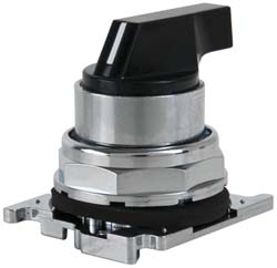 EATON CUTLER-HAMMER Selector Switch: 3 Positions, Maintained (MA) - Momentary (MO), 0.5 Amp, Black Lever 10250T3043