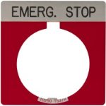 EATON CUTLER-HAMMER Square, Legend Plate - Emergency Stop 10250TS13