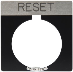 EATON CUTLER-HAMMER Square, Legend Plate - Reset 10250TS29