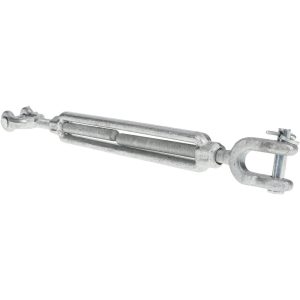 CLEVELAND-CITY FORGE INC 1,200 Lb Load Limit, 3/8" Thread Diam, 6" Take Up, Steel Jaw & Jaw Turnbuckle 11112