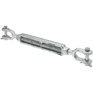 CLEVELAND-CITY FORGE INC 2,200 Lb Load Limit, 1/2" Thread Diam, 6" Take Up, Steel Jaw & Jaw Turnbuckle 11116