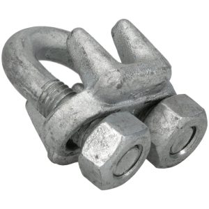 CHICAGO HARDWARE & FIXTURE Wire Rope Clip: 7/16" Rope Dia, Forged Steel 23485-6