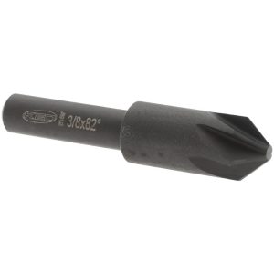 KEO Countersink: 3/8" Head Dia, 82.00 deg Included Angle, 6 Flute, High-Speed Steel, Right Hand Cut 919-000-342