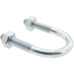 CHICAGO HARDWARE & FIXTURE Round U-Bolt: Without Mount Plate, 1/4-20 UNC, 1" Thread Length, for 1/2" Pipe, 1" Inside Width, Steel 50014-2