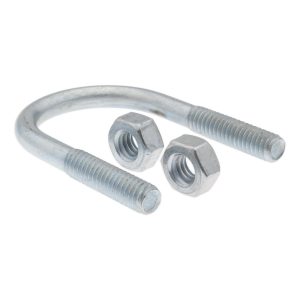 CHICAGO HARDWARE & FIXTURE Round U-Bolt: Without Mount Plate, 1/4-20 UNC, 1" Thread Length, for 3/4" Pipe, 1.13" Inside Width, Steel 50020-3