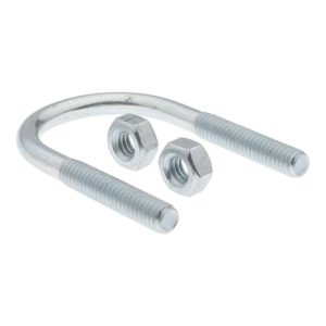 CHICAGO HARDWARE & FIXTURE Round U-Bolt: Without Mount Plate, 1/4-20 UNC, 1-1/4" Thread Length, for 3/4" Pipe, 1-1/4" Inside Width, Steel 50026-5