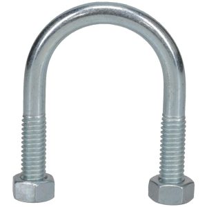 CHICAGO HARDWARE & FIXTURE Round U-Bolt: Without Mount Plate, 5/16-18 UNC, 1" Thread Length, for 1" Pipe, 1.38" Inside Width, Steel 50044-9