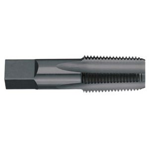 TITAN USA Standard Pipe Tap: 1/4-18, NPT, Taper, 4 Flutes, High Speed Steel, Steam Oxide Finish TT93406S
