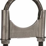 CLAMPS INCORPORATED Round U-Bolt: Clamping Mount, 3/8-16 UNC, 1-1/2" Thread Length, for 2-1/4" Pipe, 2.42" Inside Width, Steel U225T
