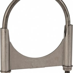 CLAMPS INCORPORATED Round U-Bolt: Clamping Mount, 3/8-16 UNC, 1-1/2" Thread Length, for 4" Pipe, 4.17" Inside Width, Steel U400T