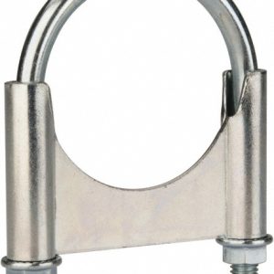 CLAMPS INCORPORATED Round U-Bolt: Clamping Mount, 3/8-16 UNC, 1-1/2" Thread Length, for 2-1/2" Pipe, 2.67" Inside Width, Steel U250T1