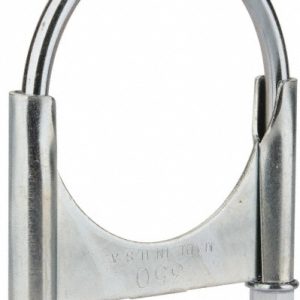 CLAMPS INCORPORATED Round U-Bolt: Clamping Mount, 3/8-16 UNC, 1-1/2" Thread Length, for 3-1/2" Pipe, 3.67" Inside Width, Steel U350T1