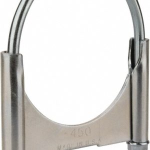 CLAMPS INCORPORATED Round U-Bolt: Clamping Mount, 3/8-16 UNC, 1-1/2" Thread Length, for 4-1/2" Pipe, 4.67" Inside Width, Steel U450T1