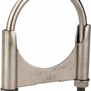 CLAMPS INCORPORATED Round U-Bolt: Clamping Mount, 3/8-16 UNC, 1-1/2" Thread Length, for 3" Pipe, 3.17" Inside Width, Stainless Steel U300KSS