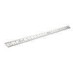 US TAPE Steel Rule: 24" OAL, English Graduation, Rigid, 1" OAW 50002