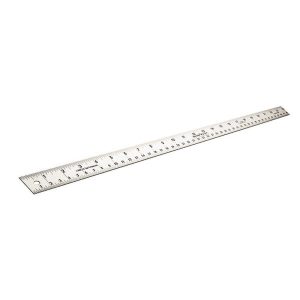 US TAPE Steel Rule: 24" OAL, English Graduation, Rigid, 1" OAW 50002
