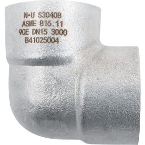 VALUE COLLECTION Pipe 90 &deg; Elbow: 1/2" Fitting, 304 & 304L Stainless Steel LD90FF 15-NPT-3000