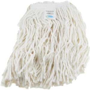 PRO-SOURCE Wet Mop Cut: Clamp Jaw, Small, White Mop, Rayon 08070013