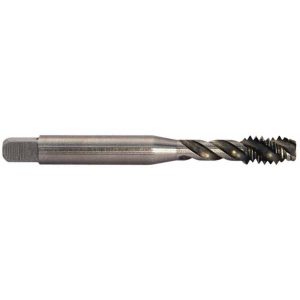 BALAX Spiral Flute Tap: 1/4-28, UNF, 3 Flute, Modified Bottoming Chamfer, Powdered Metal, Bright/Uncoated Finish 40096-010