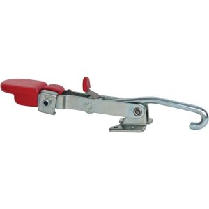 DE-STA-CO Pull-Action Latch Clamp: Horizontal, 375 lb, J-Hook, Flanged Base 351-R