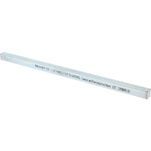 MAK-A-KEY Undersized Key Stock: 1/2" High, 1/2" Wide, 12" Long, Steel, Zinc-Plated 3105000500-12