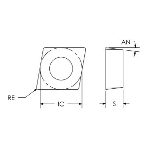 ULTRA-DEX Turning Insert: CPMT1.81.21 UD21, Solid Carbide 913-000-212