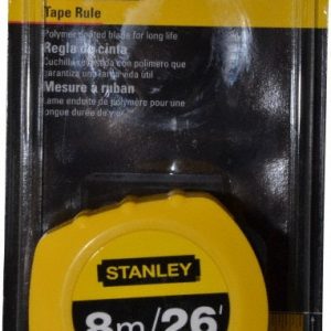 STANLEY Tape Measure: 26' Long, 1" Width, Yellow Blade 30-456