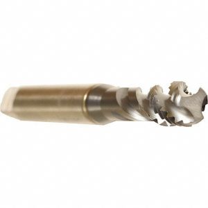 EMUGE Spiral Flute Tap: 3/8-16, UNC, 3 Flute, Bottoming, 2B Class of Fit, Cobalt, TICN Finish BU519400.5011