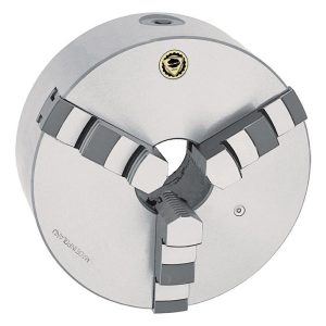 BISON Self-Centering Manual Lathe Chuck: 3-Jaw, 4" Dia 7-810-0400