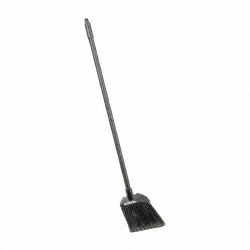 RUBBERMAID Executive Series Lobby Broom, Vinyl Handle, Black FG637400BLA