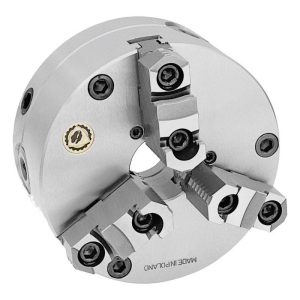 BISON Manual Lathe Chuck: 12-1/2" Dia, 3 Jaws, Self-Centering 7-866-1200