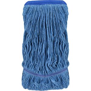 PRO-SOURCE Wet Mop Loop: Clamp Jaw, Large, Blue Mop, Blended Fiber 08625394