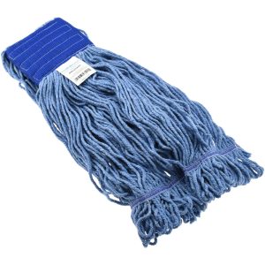 PRO-SOURCE Wet Mop Loop: Clamp Jaw, X-Large, Blue Mop, Blended Fiber 08625402