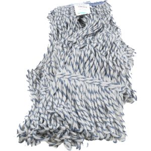 PRO-SOURCE Wet Mop Loop: Clamp Jaw, Small, Blue & White Mop, Synthetic 08625493