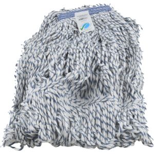 PRO-SOURCE Wet Mop Loop: Clamp Jaw, Large, Blue & White Mop, Synthetic 08625501