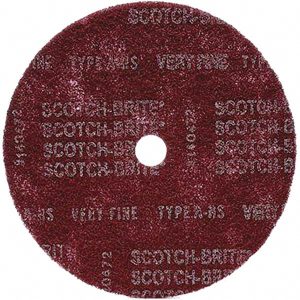 3M Deburring Disc: 12" Dia, 1-1/4" Hole, Very Fine Grade, Aluminum Oxide 7010328947