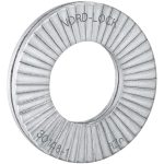 NORD-LOCK Wedge Lock Washer: 0.354" OD, 0.174" ID, Steel, Grade 2, Zinc-Plated 1001212