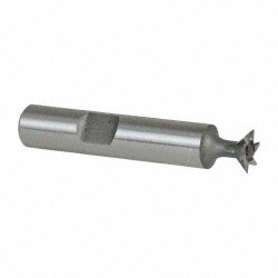 KEO Dovetail Cutter: 45 &deg;, 3/8" Cut Dia, 1/8" Cut Width, High Speed Steel 929-000-077
