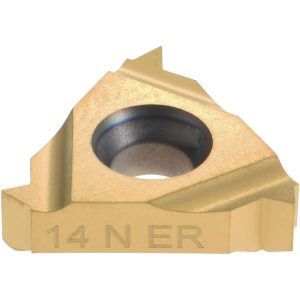 CARMEX Laydown Threading Insert: 16 ER 14NPT MXC/GOLD, Carbide 16ER14NPTMXC/G