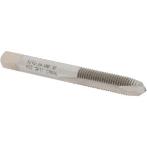VALUE COLLECTION Spiral Point Tap: 5/16-24 UNF, 2 Flutes, Plug Chamfer, HSS, Bright/Uncoated Coated JY8962623