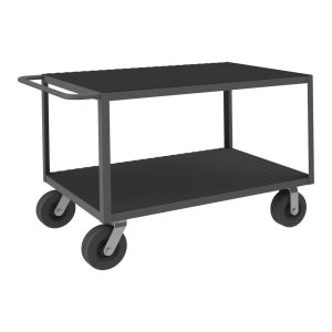 DURHAM Instrument Utility Cart: 48" Long, 24" Wide, Steel, Gray RIC-2448-2-95