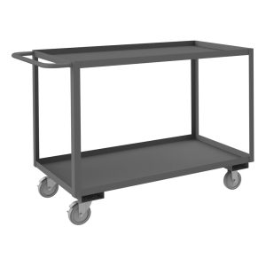 DURHAM Service Utility Cart: 48" Long, 24" Wide, Steel, Gray RSC-2448-2-95