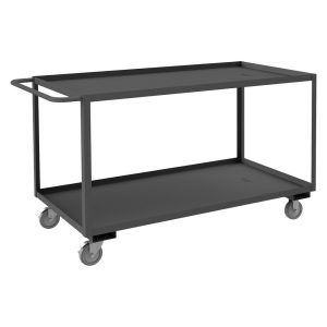 DURHAM Service Utility Cart: 60" Long, 30" Wide, Steel, Gray RSC-3060-2-95