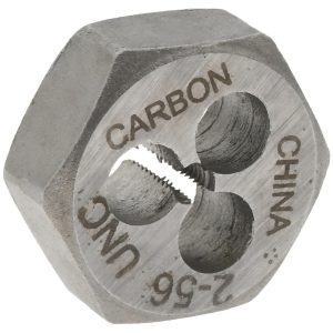 VALUE COLLECTION Hex Rethreading Die: #2-56, Right Hand, Carbon Steel 365-0059