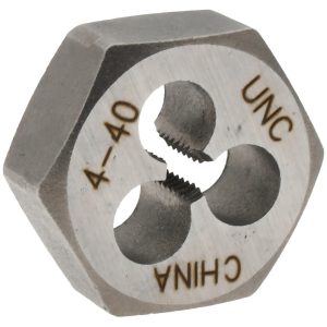 VALUE COLLECTION Hex Rethreading Die: #4-40, Right Hand, Carbon Steel 365-0061