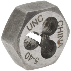 VALUE COLLECTION Hex Rethreading Die: #5-40, Right Hand, Carbon Steel 365-0064