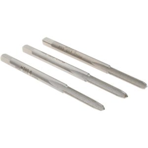 VALUE COLLECTION Tap Set: M3 x 0.5 Metric Coarse, 3 Flute, High Speed Steel, Bright Finish JY9036500
